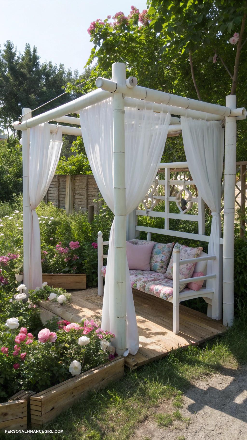 diy gazebo ideas cheap Construct a gazebo from PVC pipes