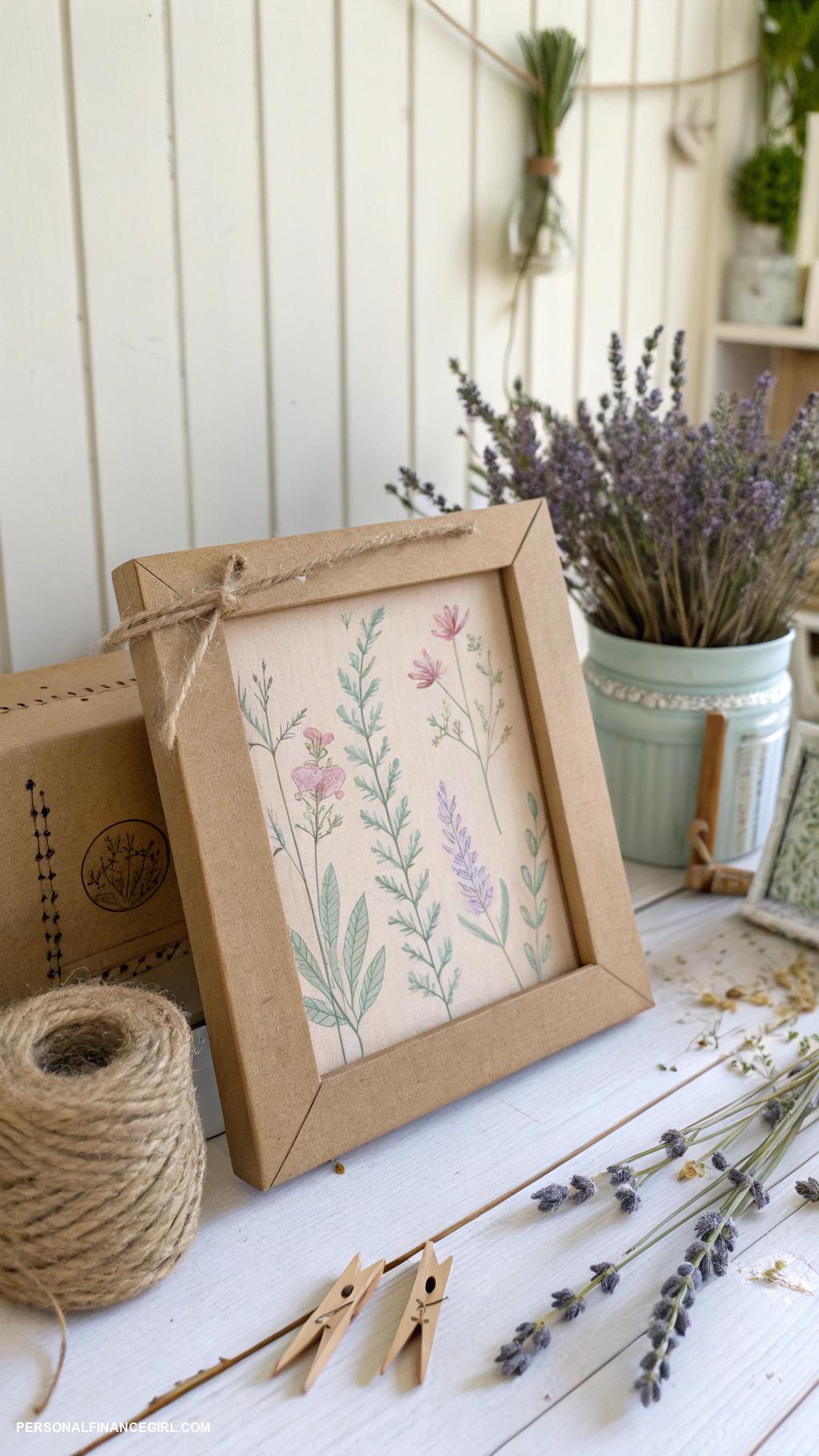 frugal crafts Cardboard box photo frames