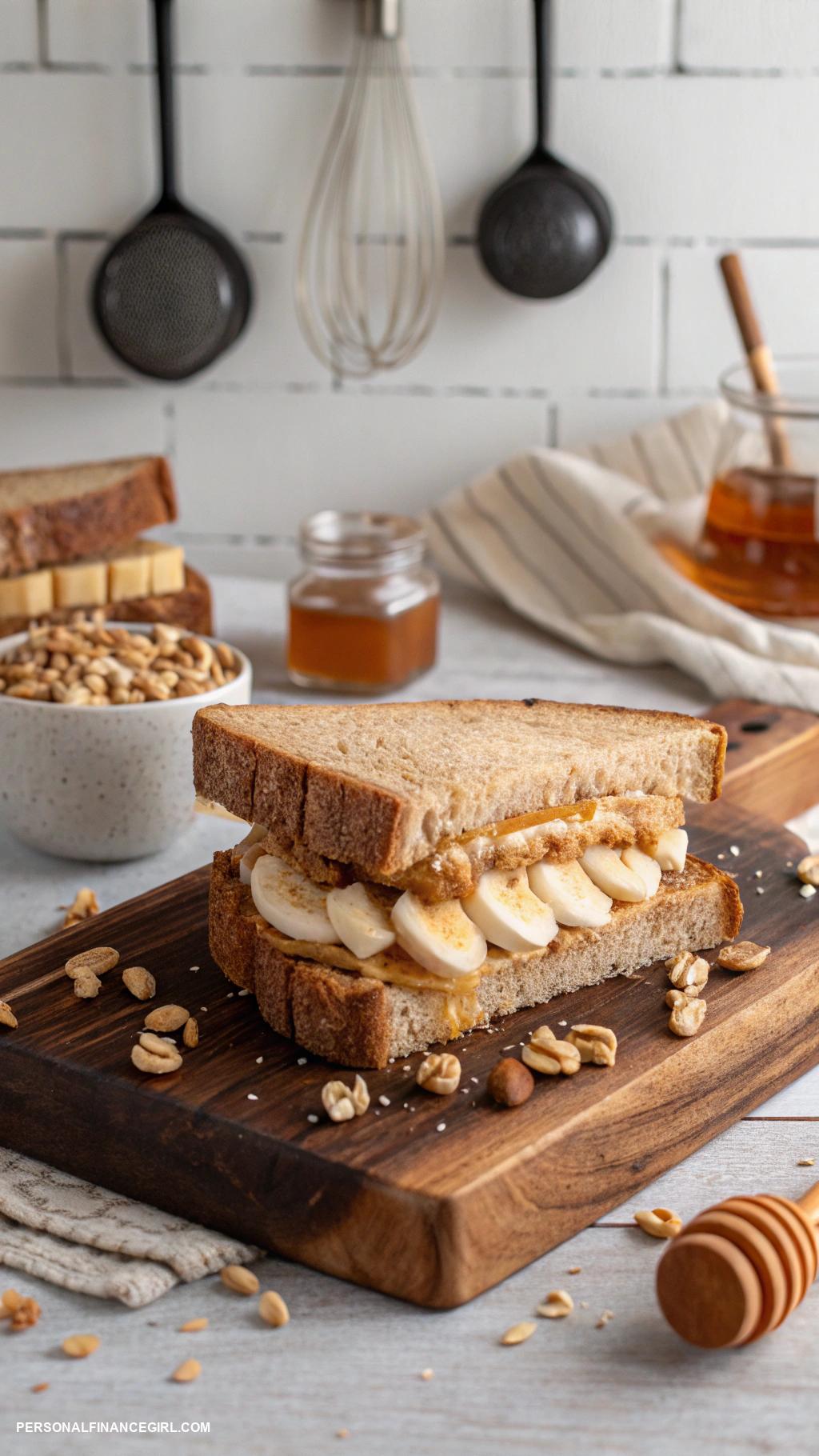 low cost meals Peanut butter banana sandwiches