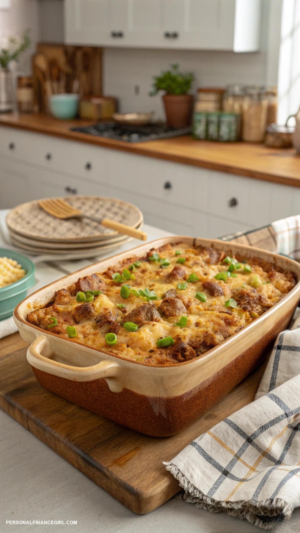 cheap casserole recipes Sausage and hash brown breakfast bake