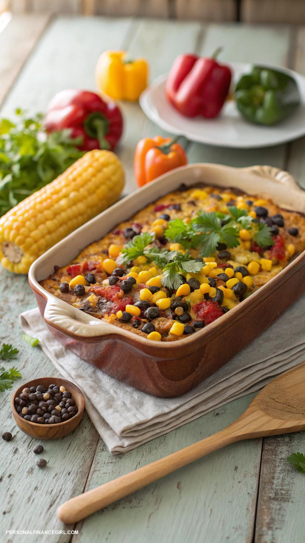 cheap casserole recipes Vegetarian bean and corn Casserole