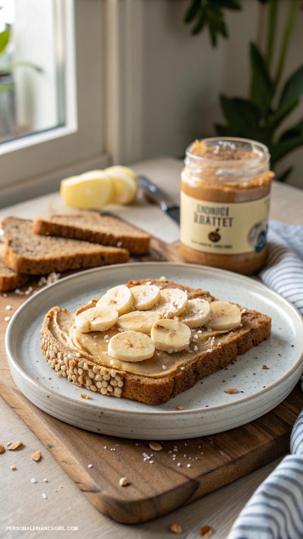 cheap meals on a budget Peanut butter on toast