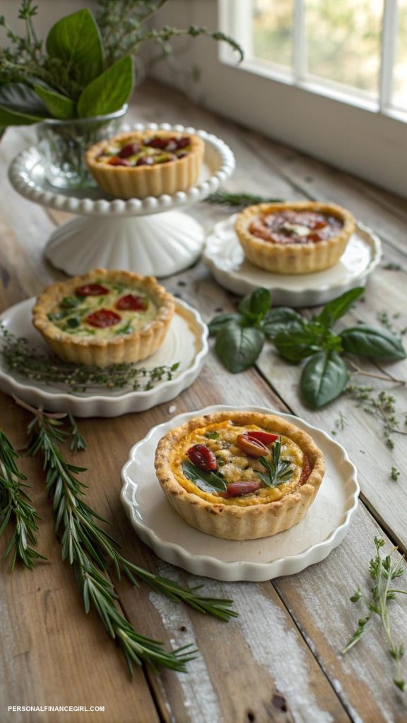cheap wedding food ideas Mini quiches with various fillings