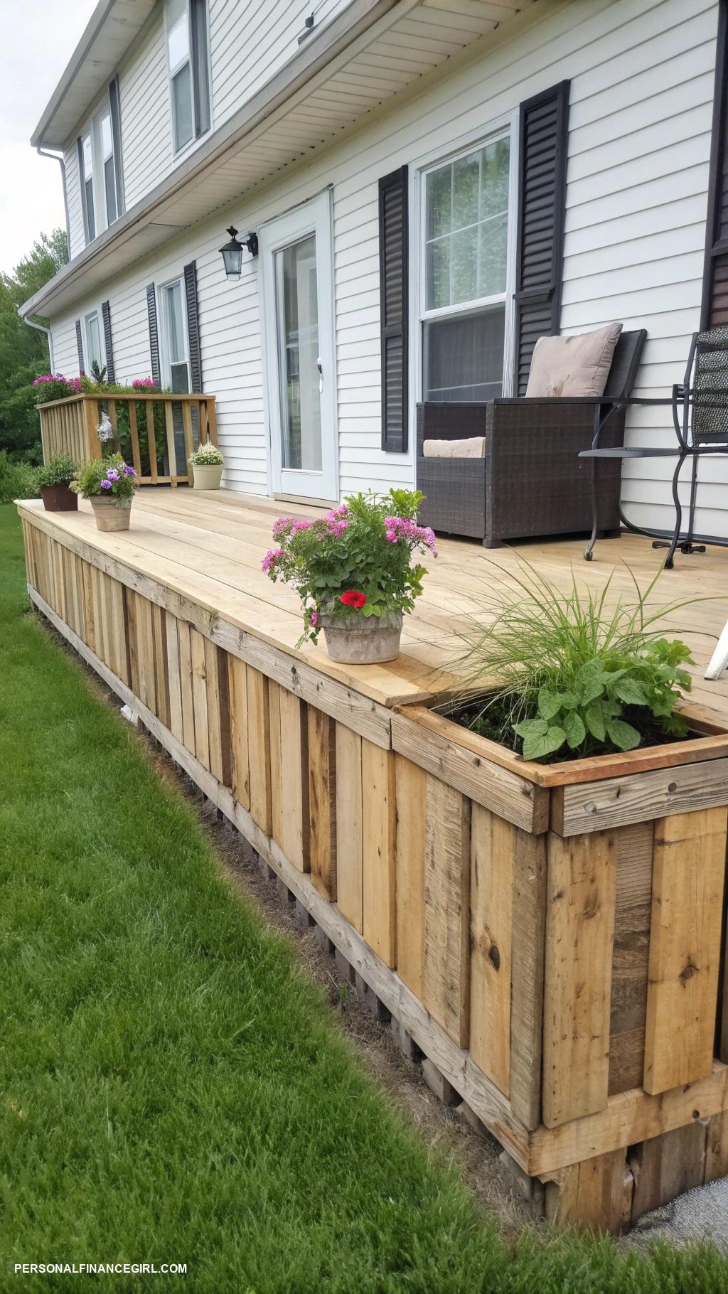 deck skirting ideas cheap Repurpose wooden pallets for rustic charm
