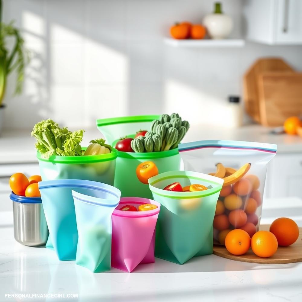reusable silicone food storage bags