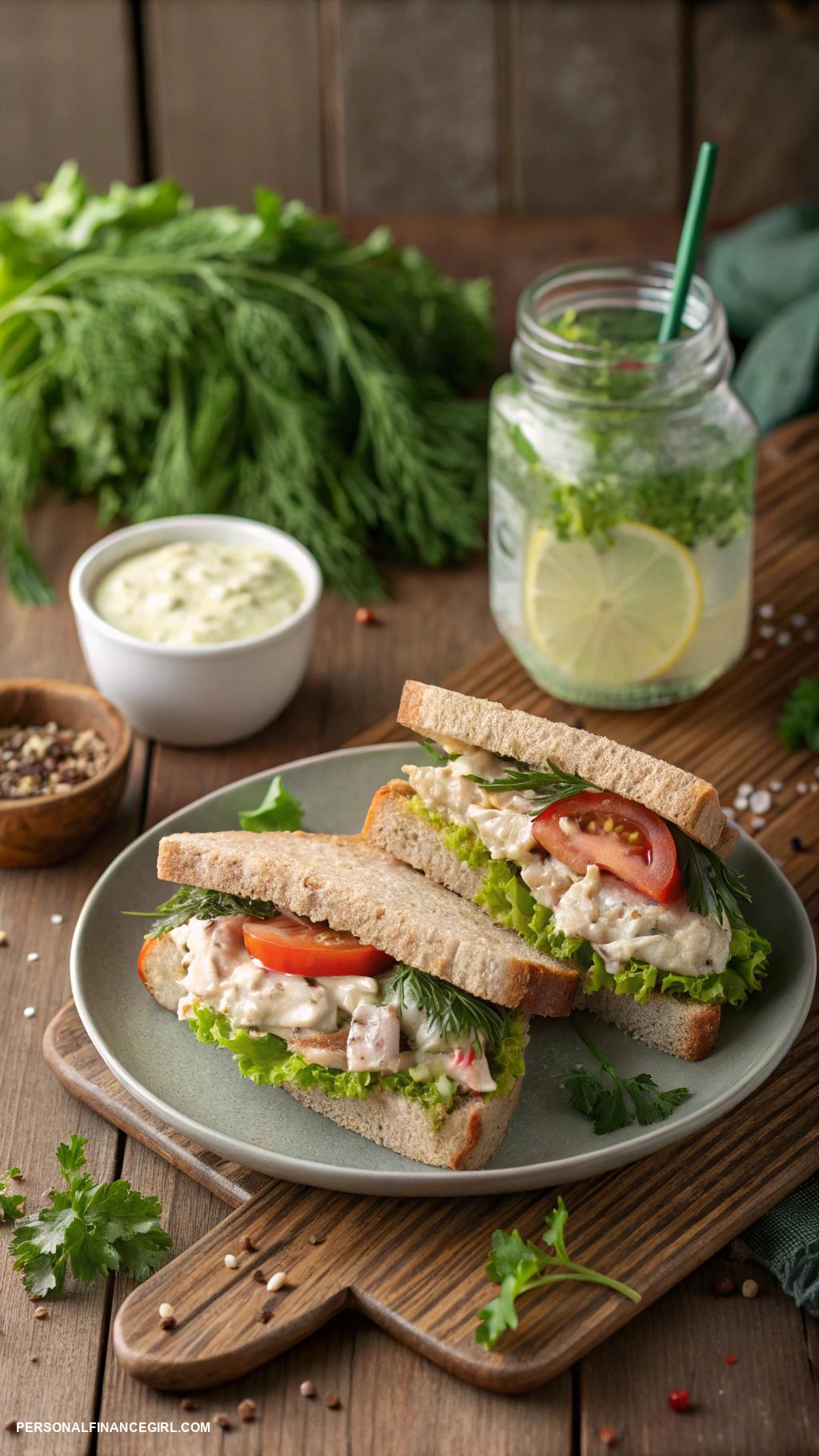 cheap and easy dinner ideas Canned tuna salad sandwiches