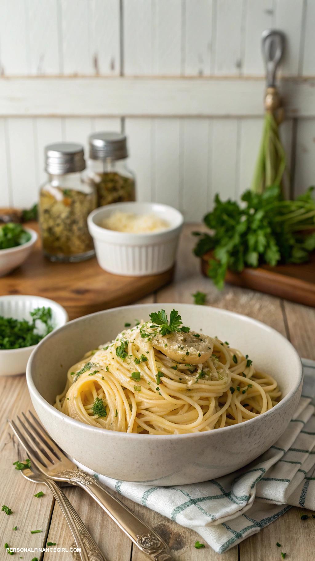 cheap and easy dinner ideas Pasta with garlic and olive oil