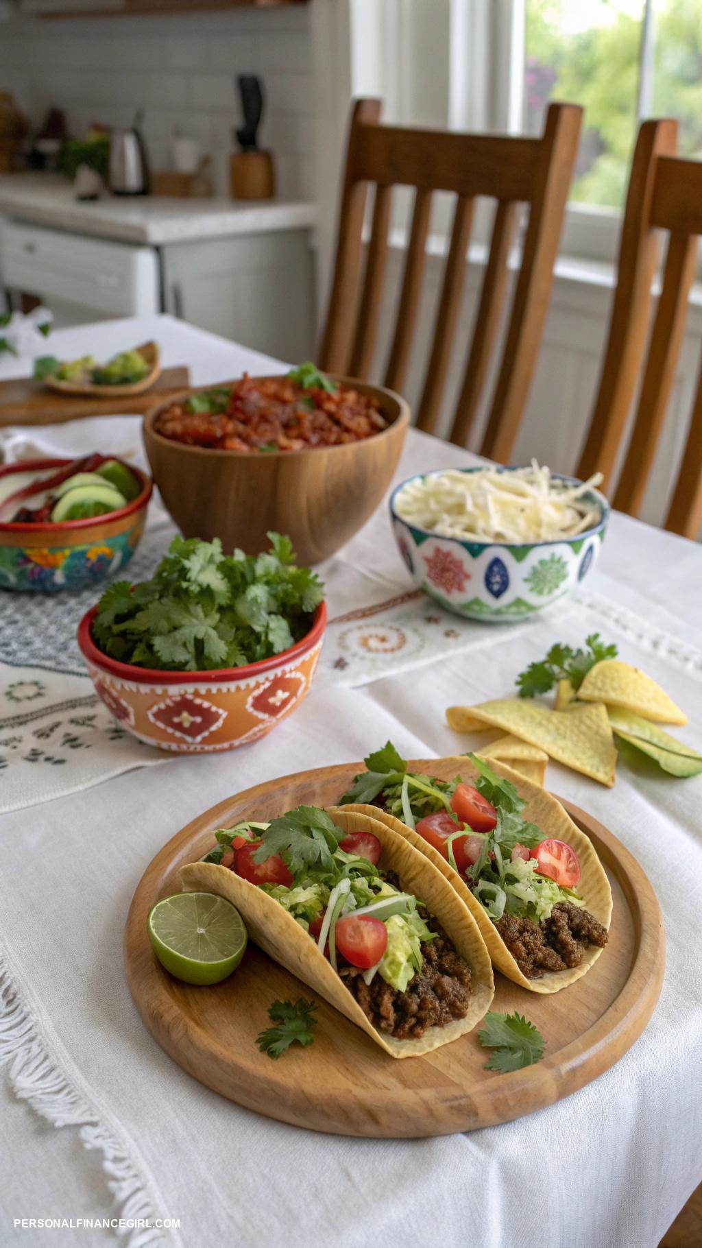 cheap and easy dinner ideas Taco night with ground beef