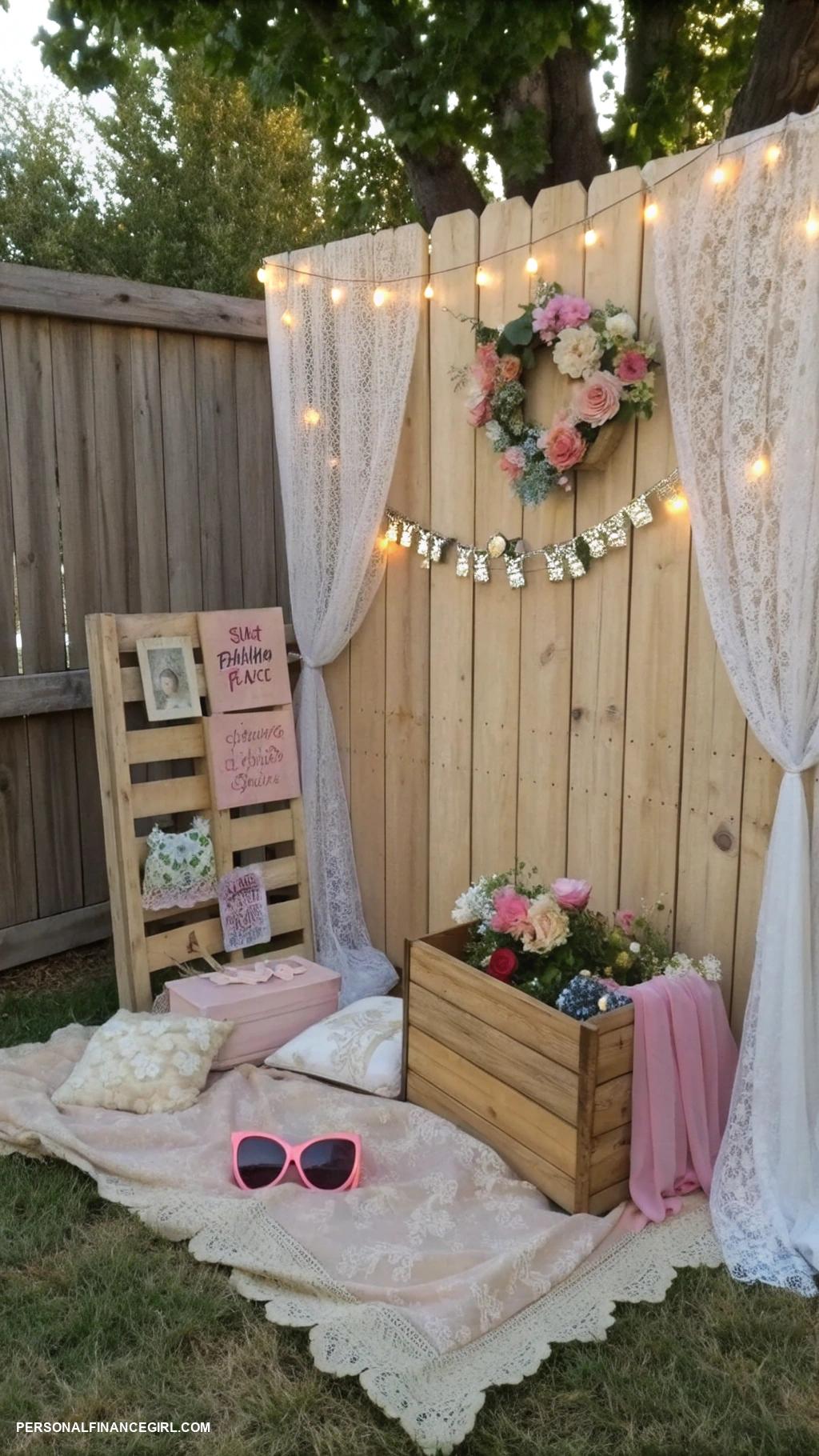 cheap backyard wedding Set up a photo booth area