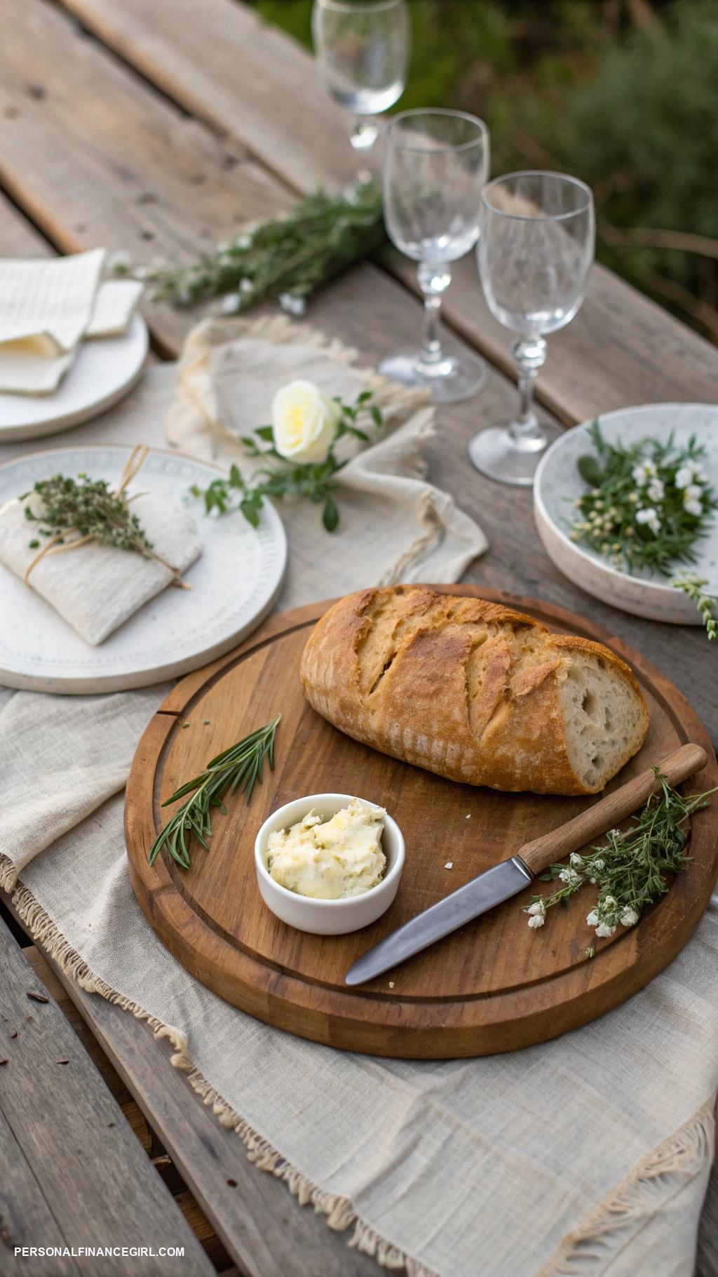 cheap grazing table ideas Simple bread and butter variety