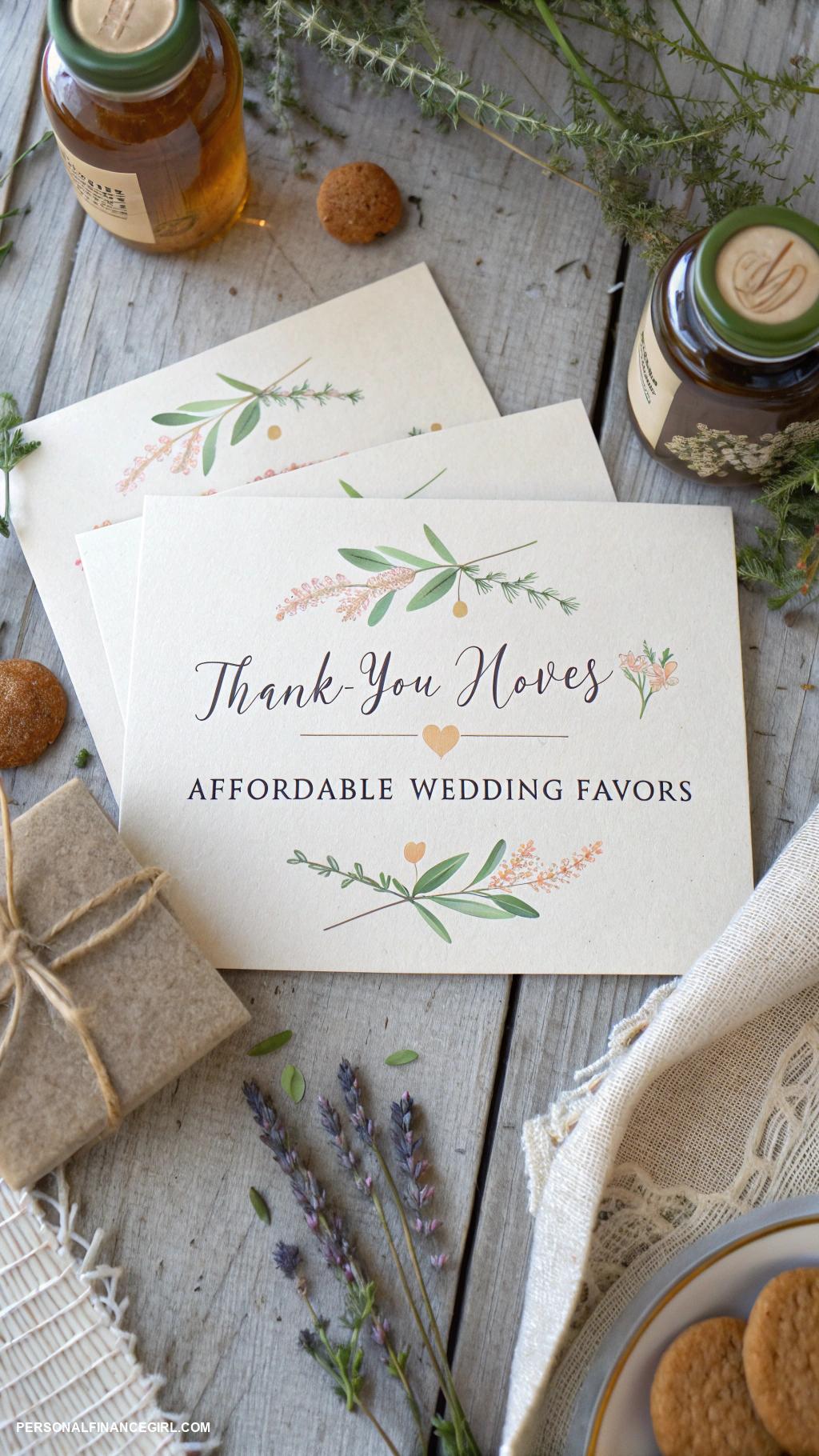 cheap wedding favors Handwritten thank you notes