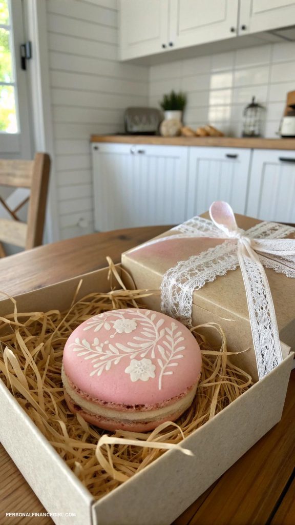 cheap wedding favors Macarons in a decorative box