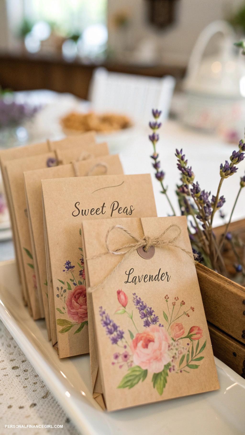 cheap wedding favors Personalized seed packets