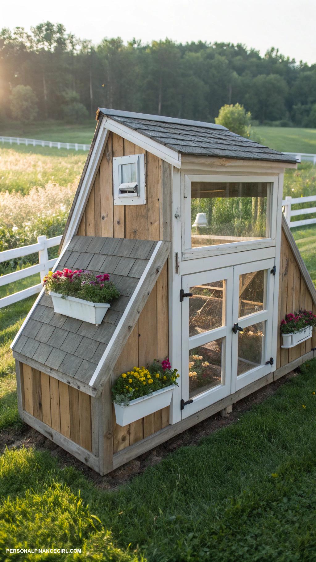 chicken coop designs diy cheap A frame coop with hinged roof