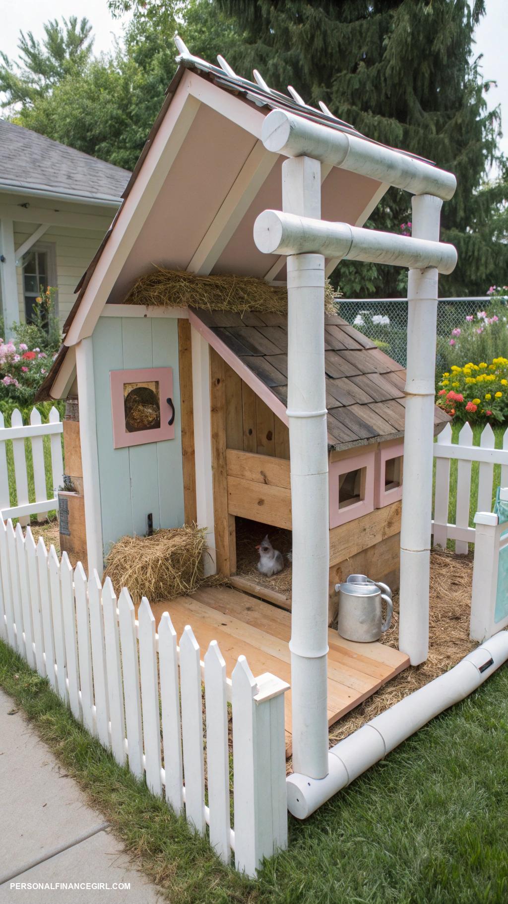 chicken coop designs diy cheap PVC pipe coop for low cost solution