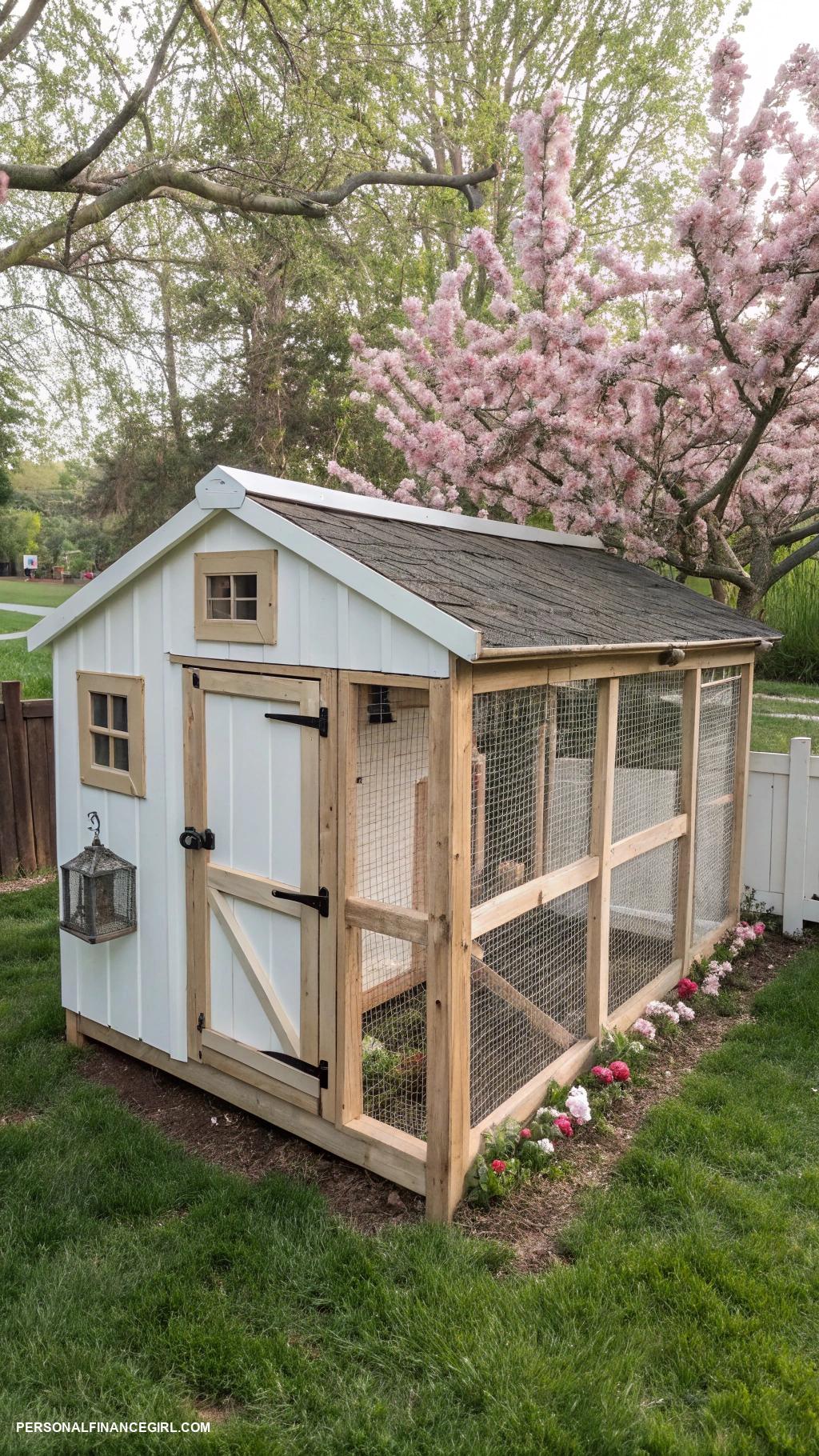chicken coop designs diy cheap Wooden frames with hardware cloth walls