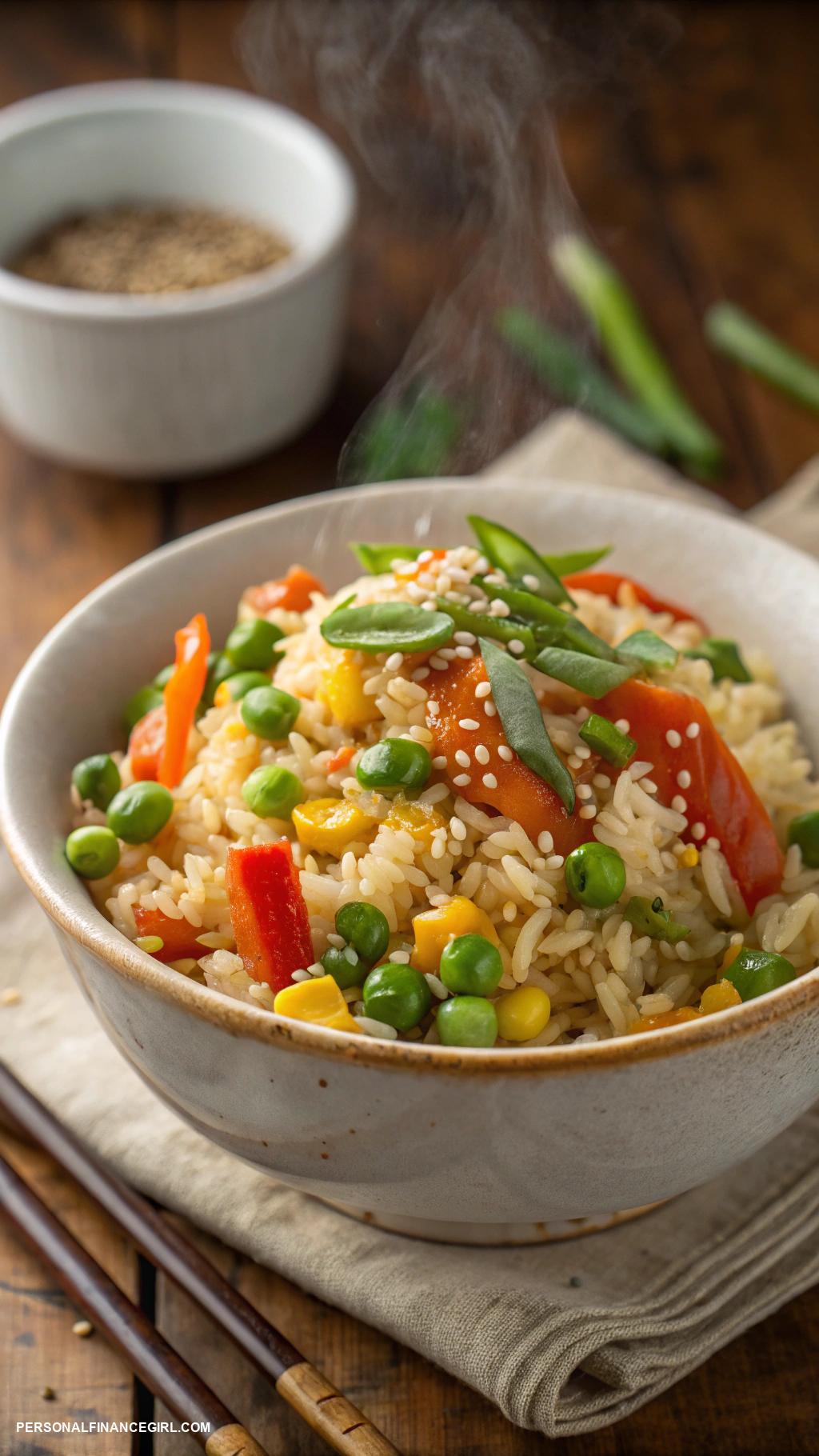 easy cheap meals Egg fried rice with vegetables