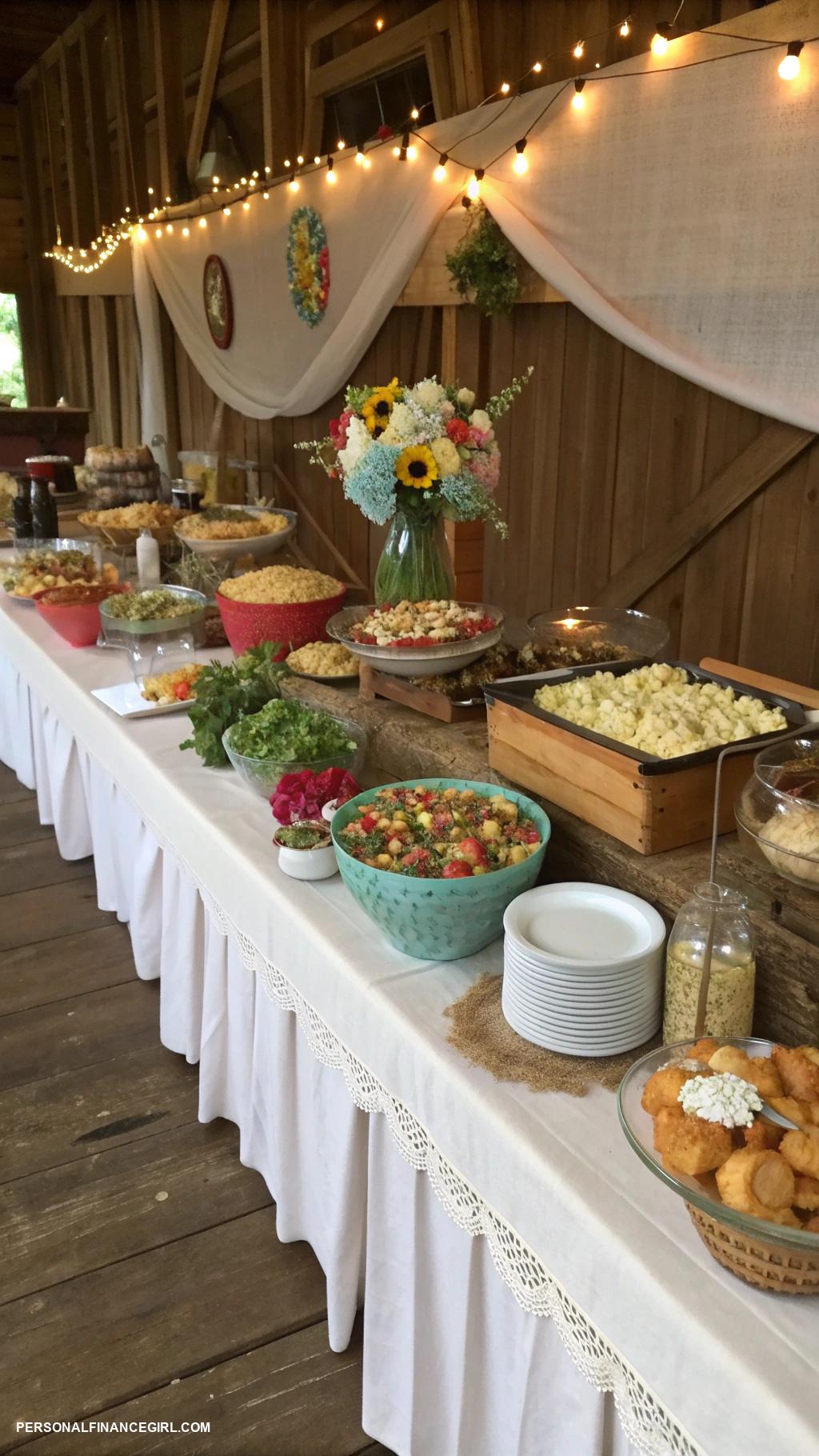 wedding ideas on a budget Embrace potluck style catering