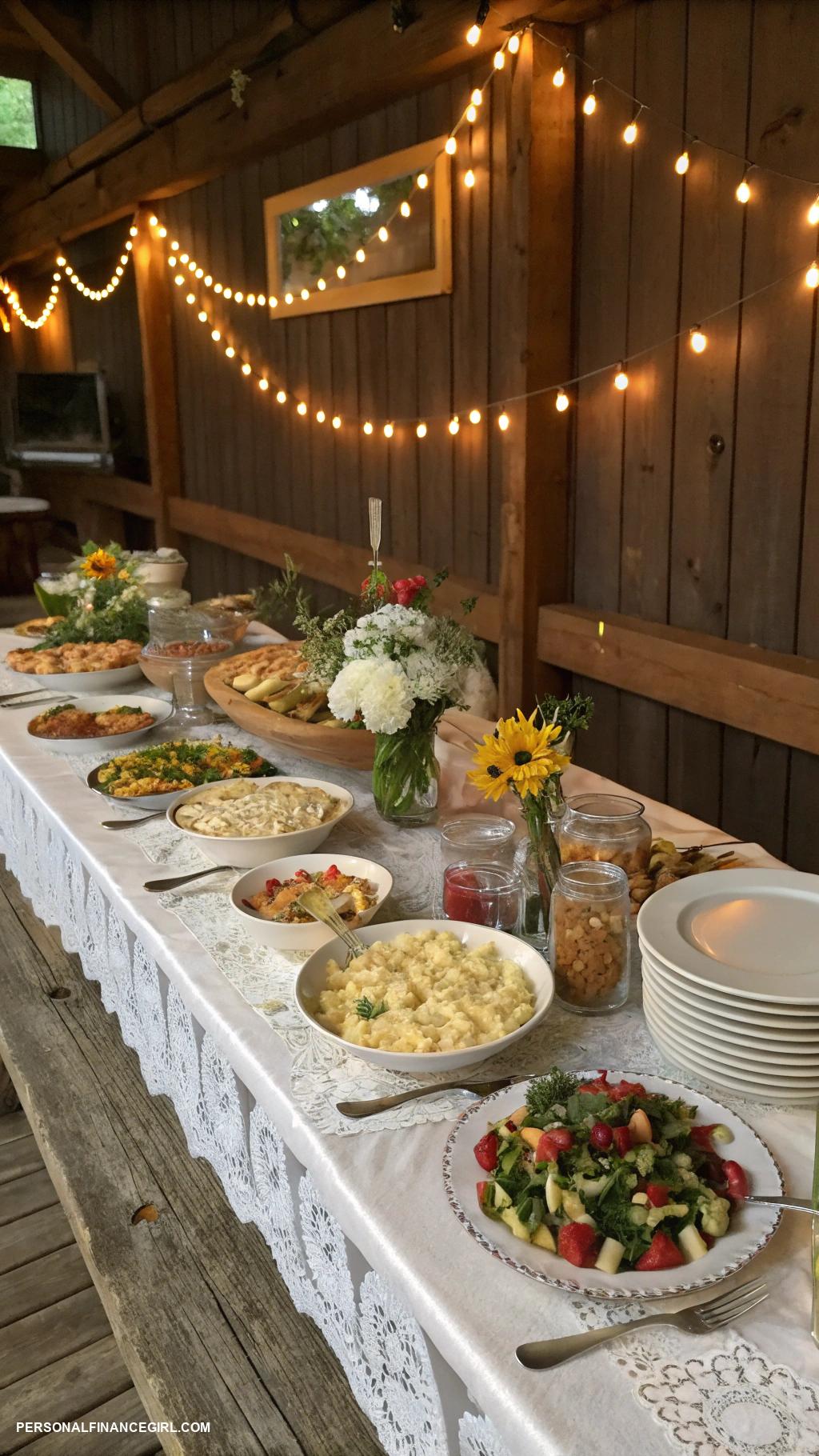 wedding ideas on a budget Have a potluck reception dinner