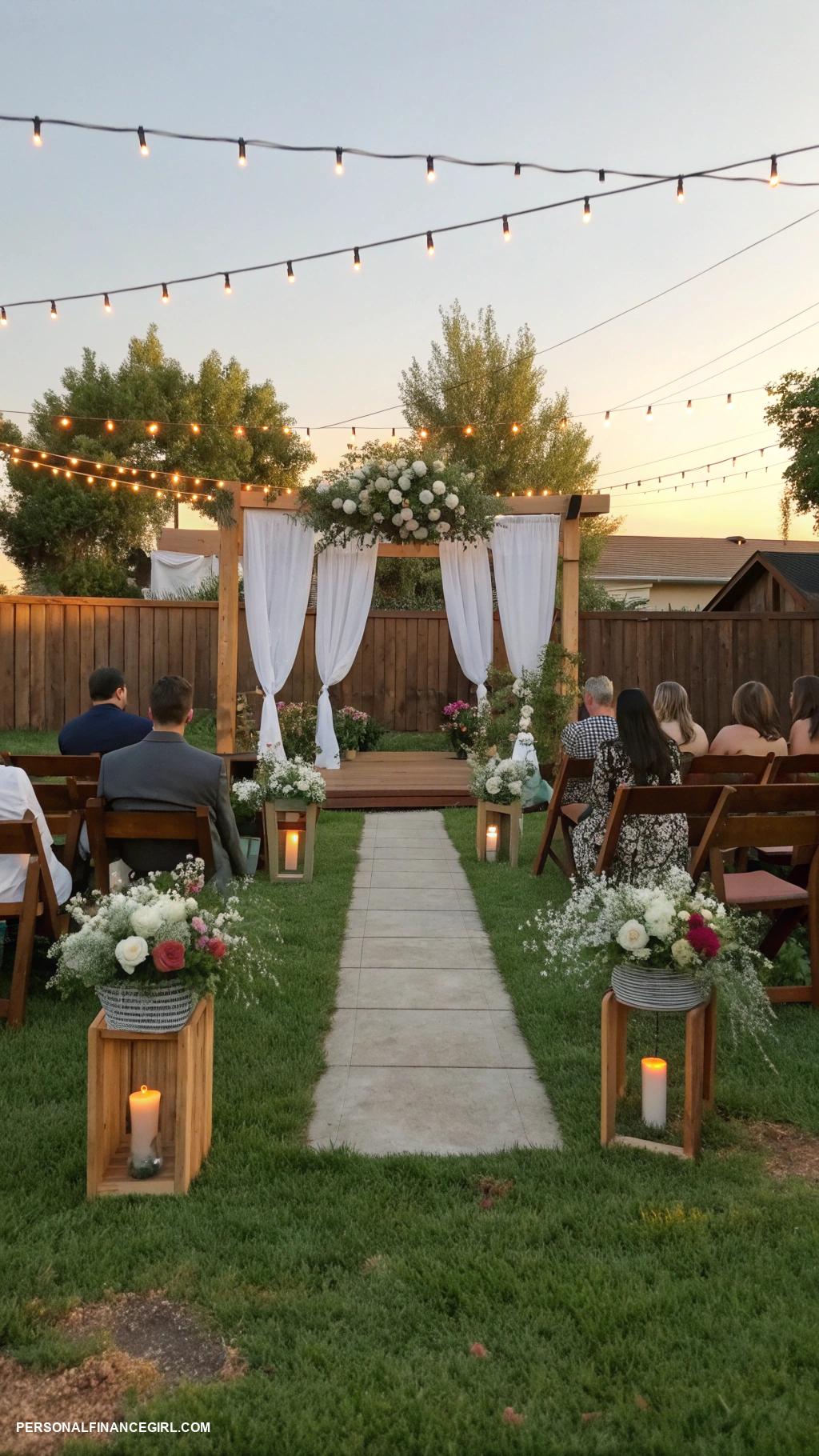 wedding ideas on a budget Have a small backyard ceremony