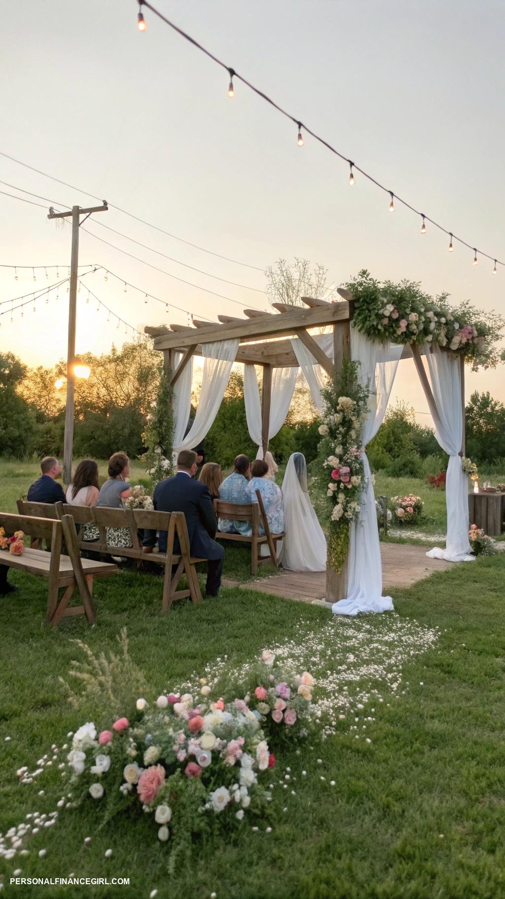 wedding ideas on a budget Host a backyard wedding ceremony 1