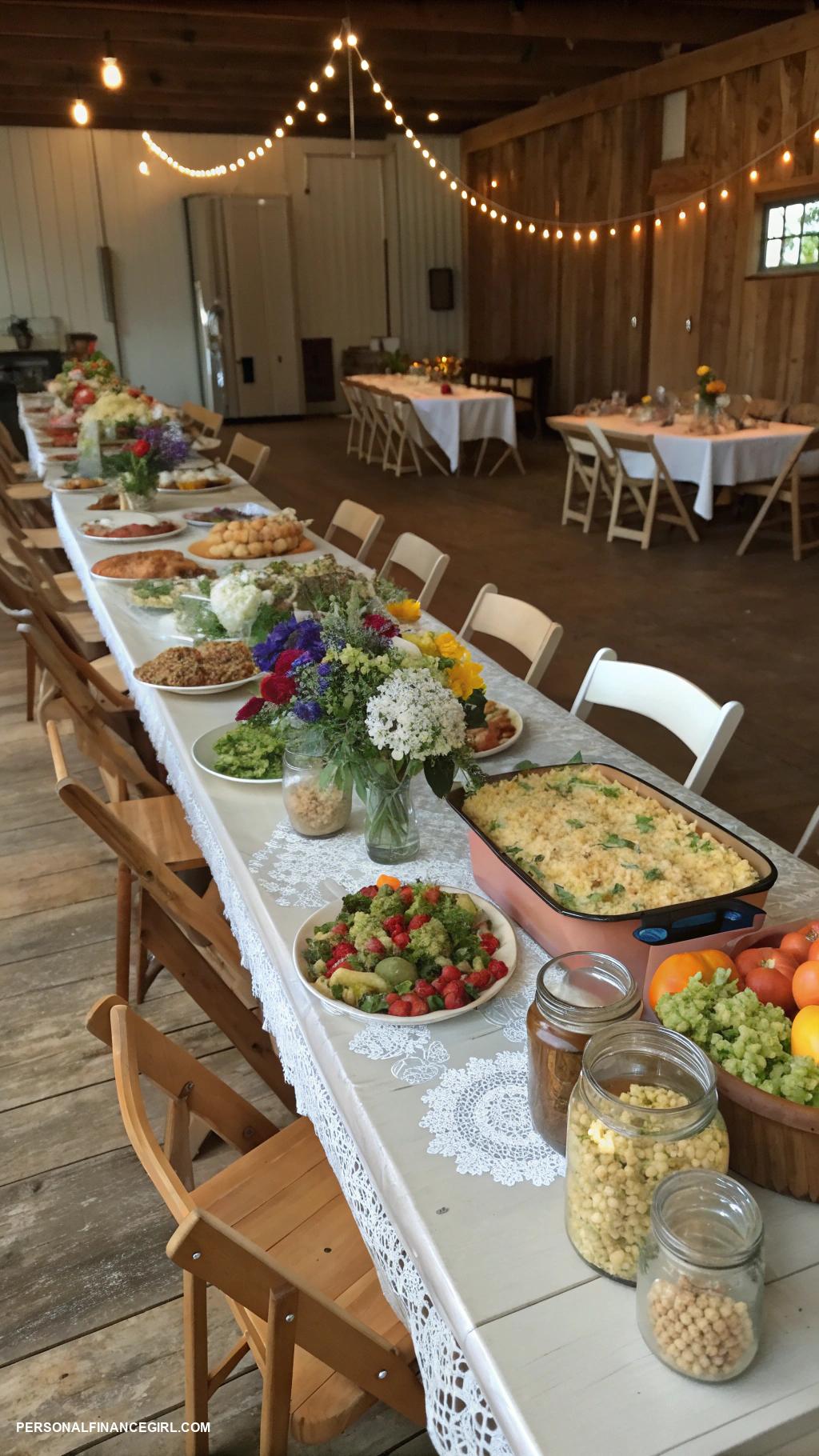 wedding ideas on a budget Host a potluck style reception dinner