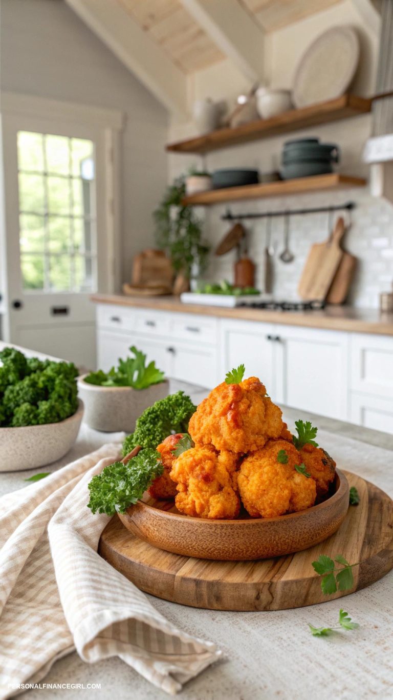 cheap airfryer recipes Buffalo cauliflower air fryer bites