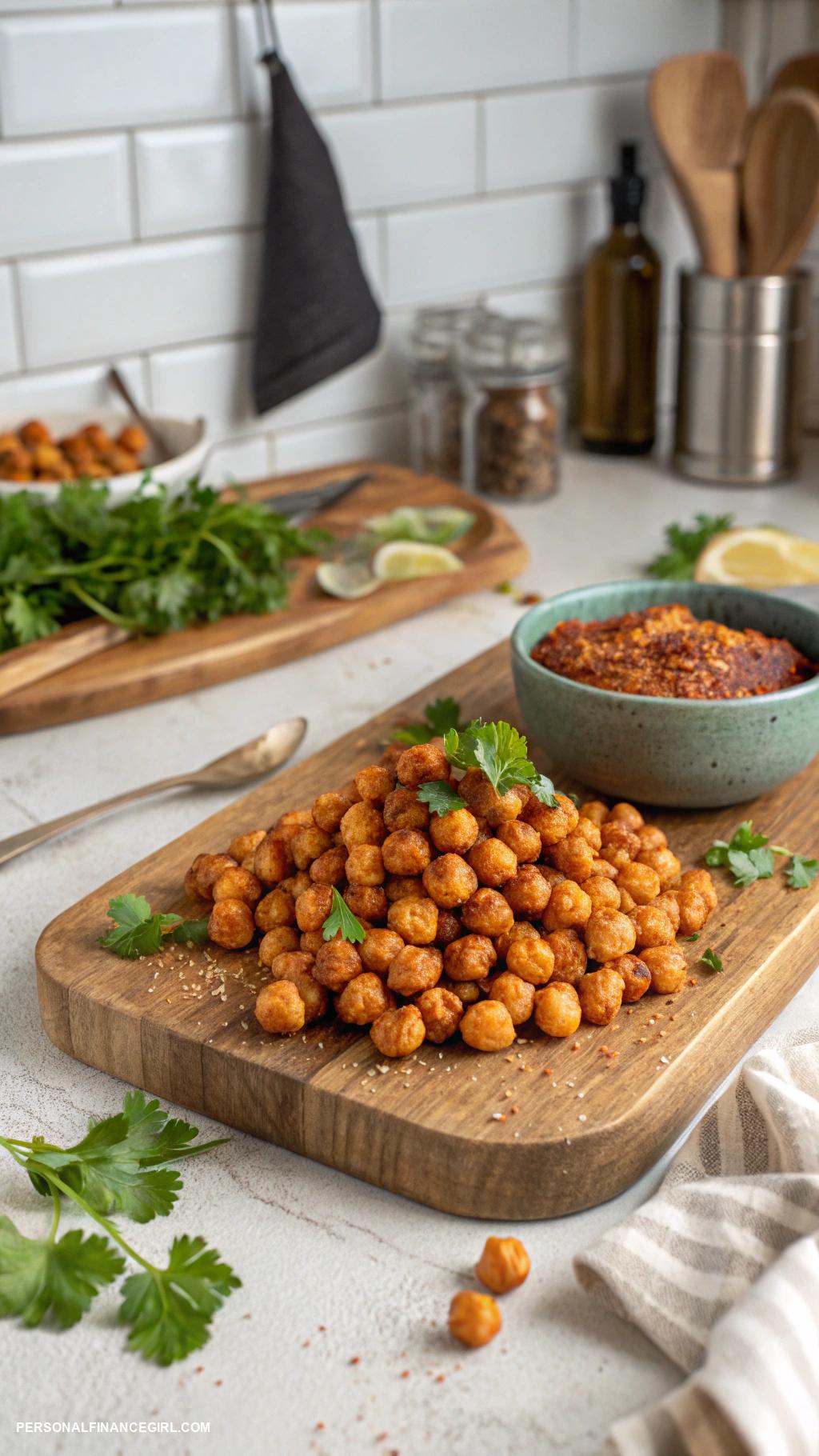 cheap airfryer recipes Spiced air fryer chickpeas