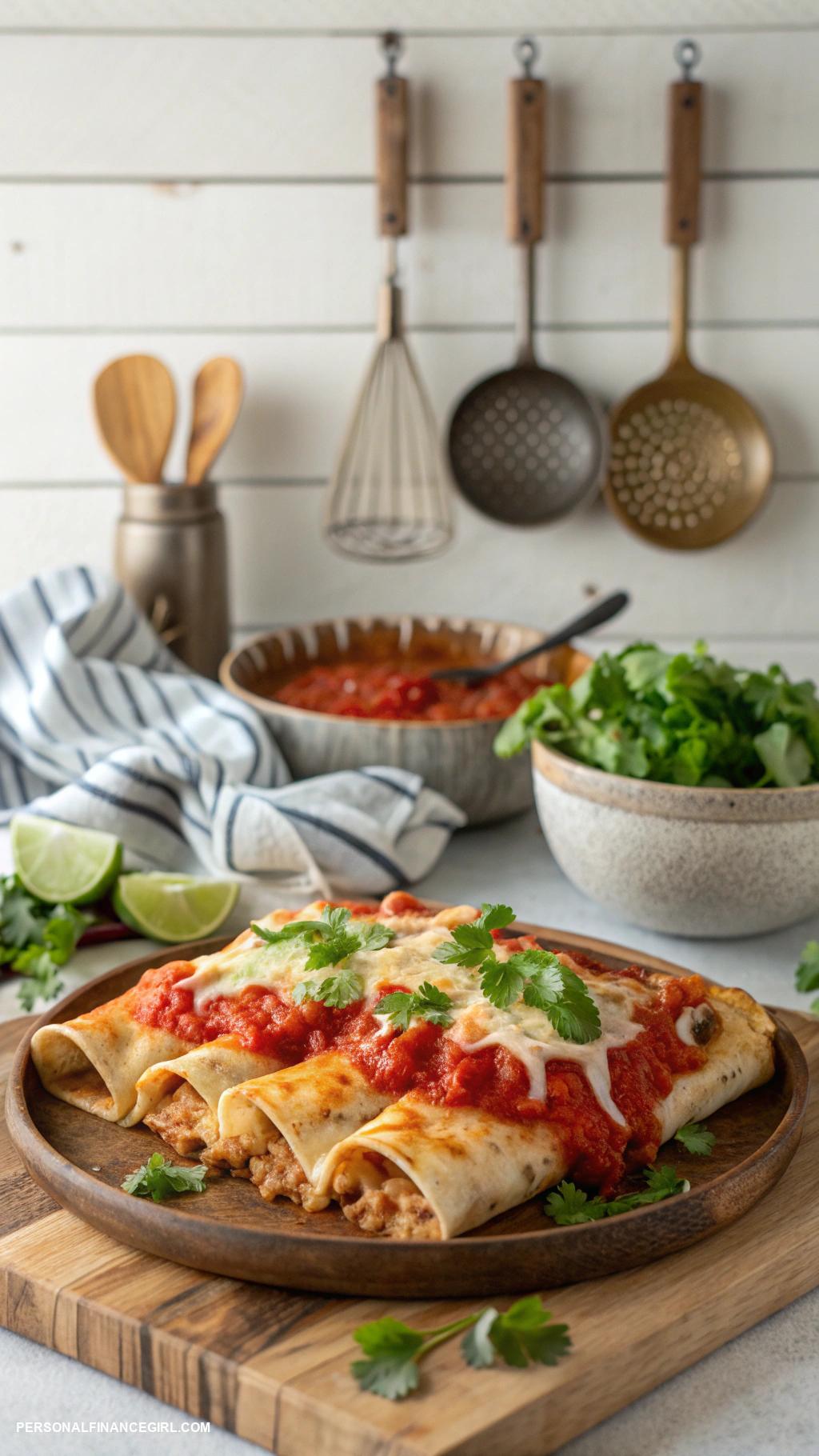 cheap chicken recipes Chicken enchiladas with salsa and cheese