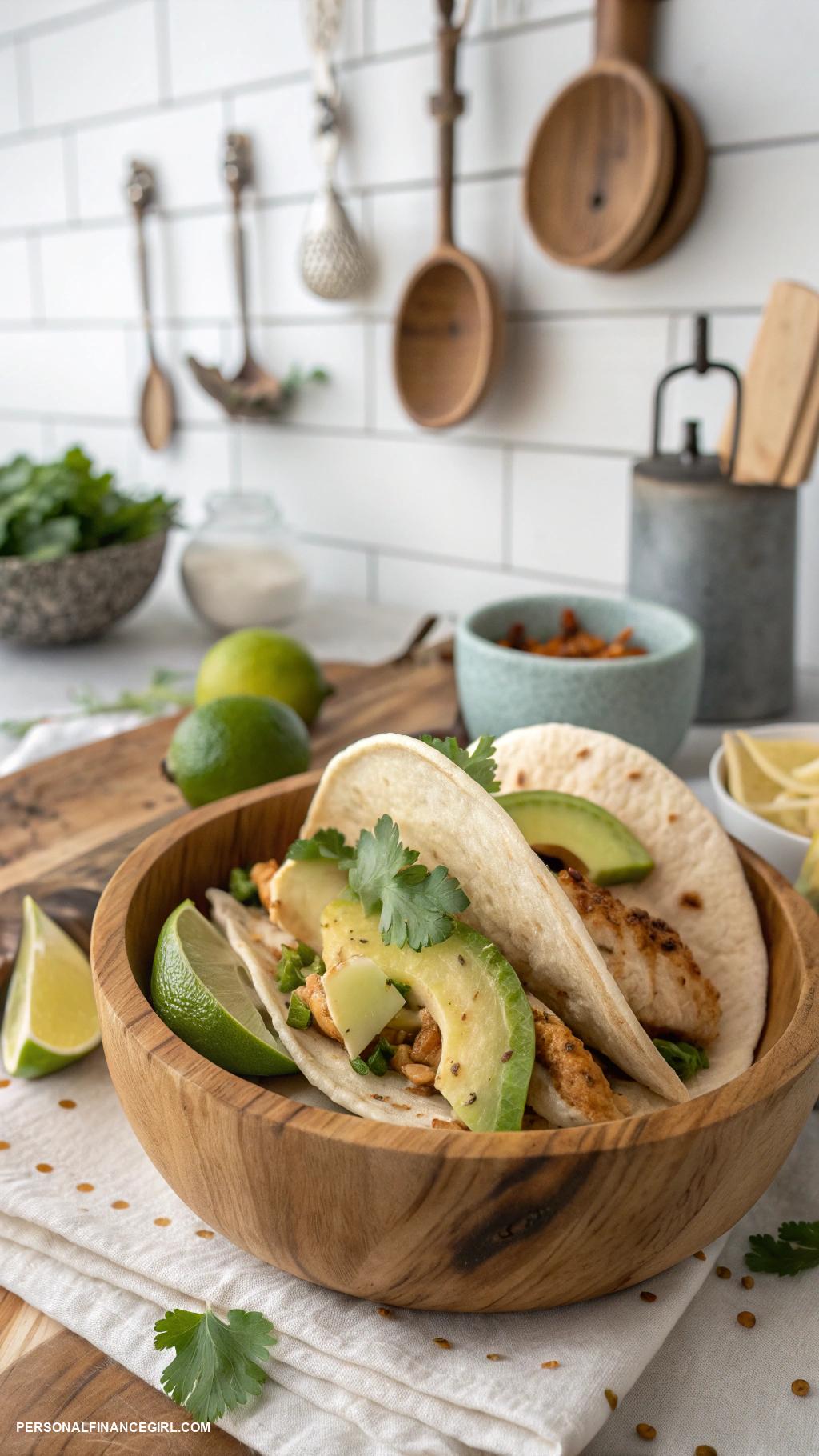 cheap chicken recipes Chicken tacos with avocado and lime