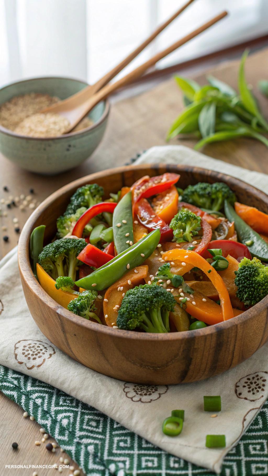 cheap meal prep Vegetable stir fry with soy sauce