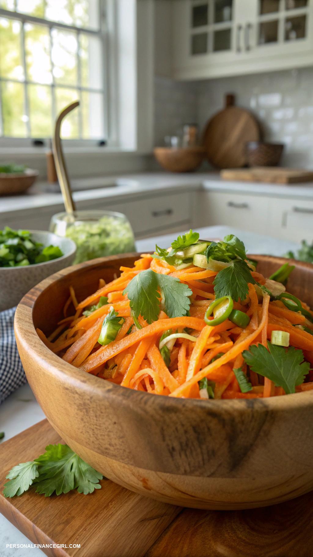 cheap salad recipes Carrot salad with ginger and lime dressing
