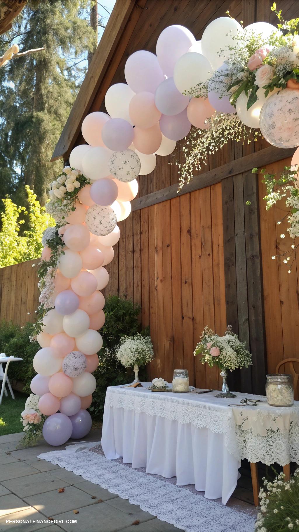 cheap wedding decorations Balloon arches in wedding colors