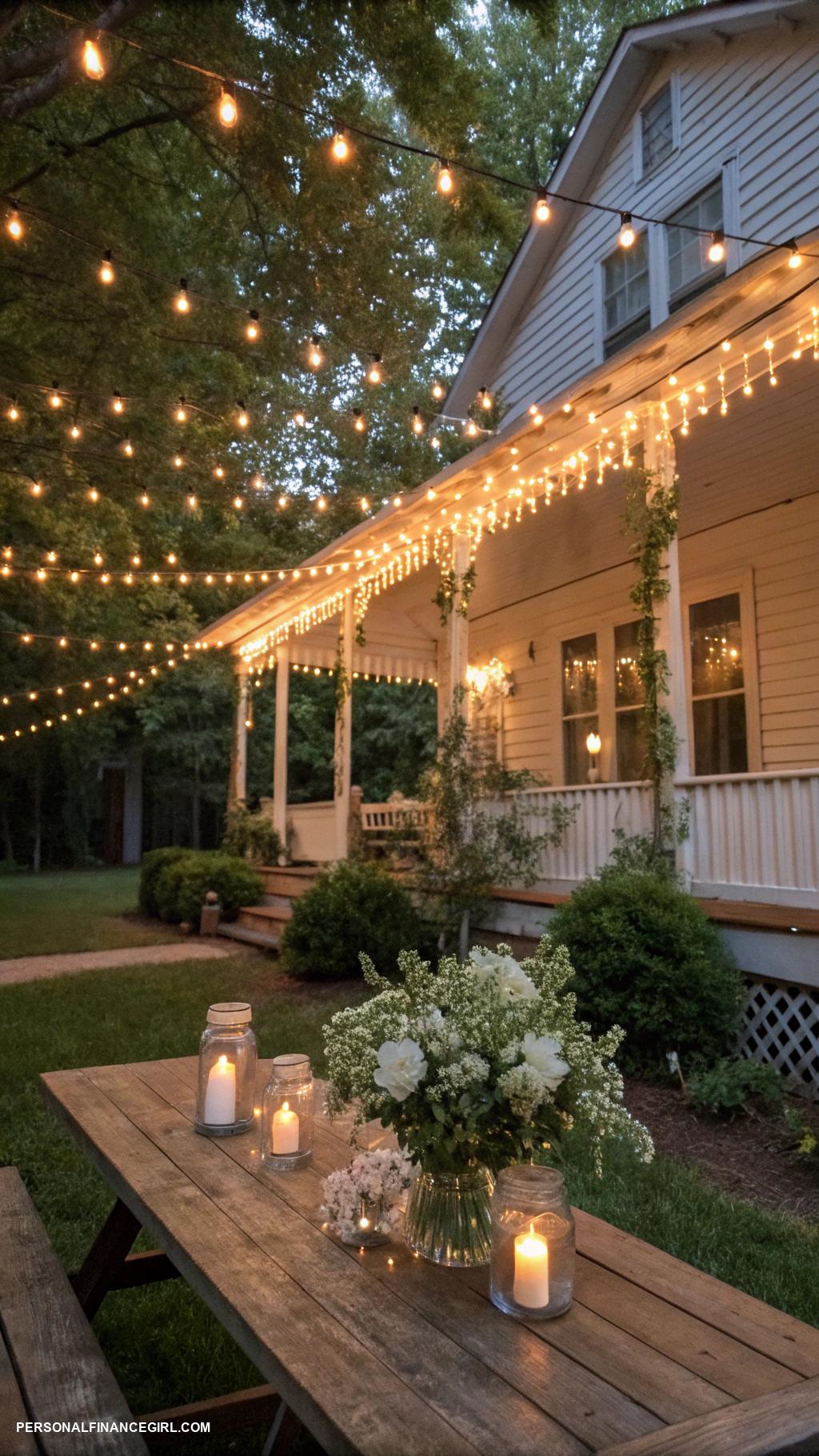 cheap wedding decorations String lights for a romantic ambiance
