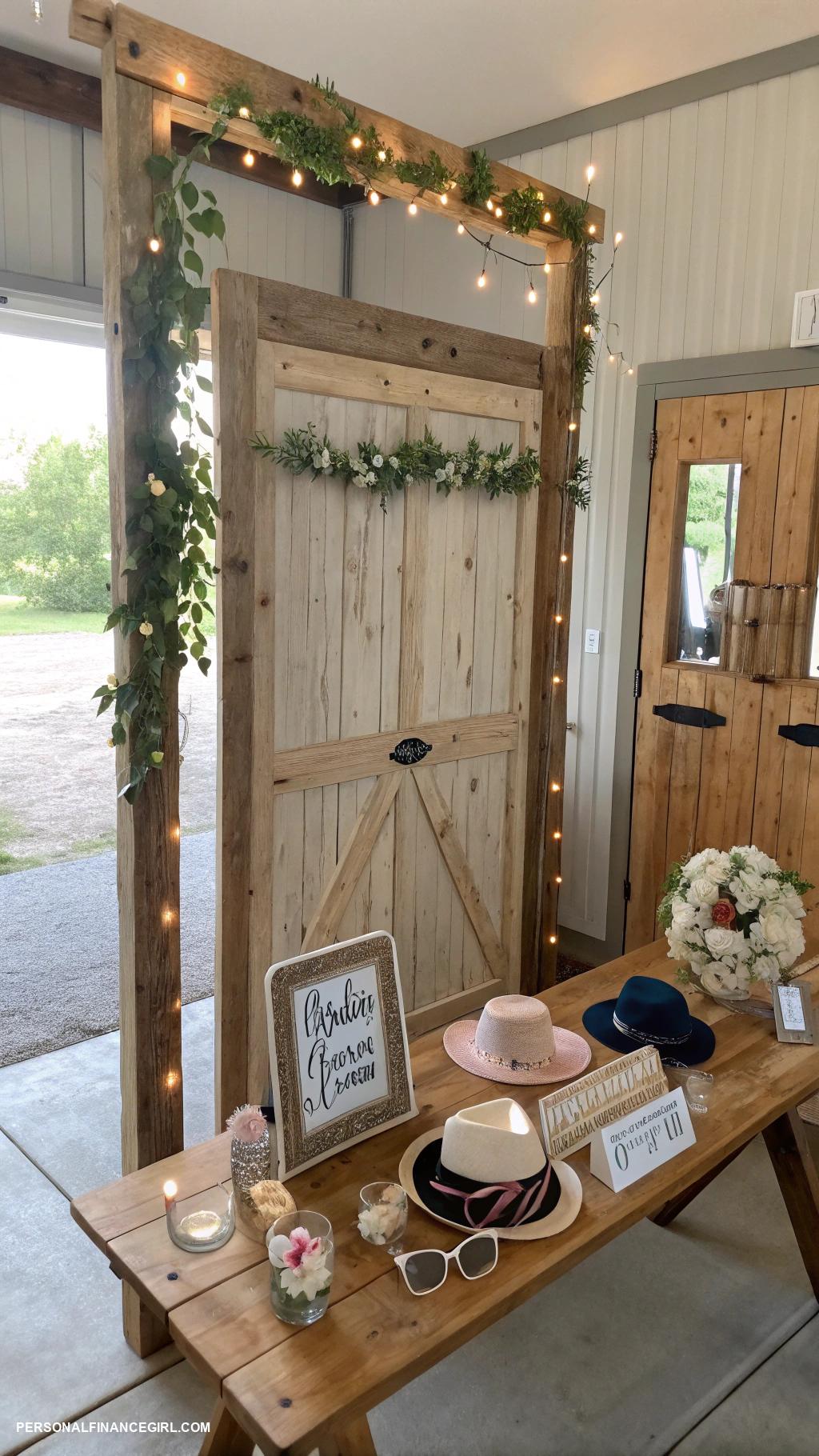 diy wedding ideas Customized photo booth with props