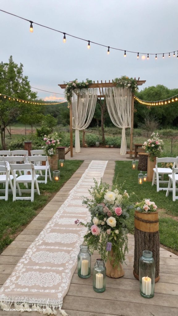cheap boho wedding ideas Incorporate macrame decorations throughout
