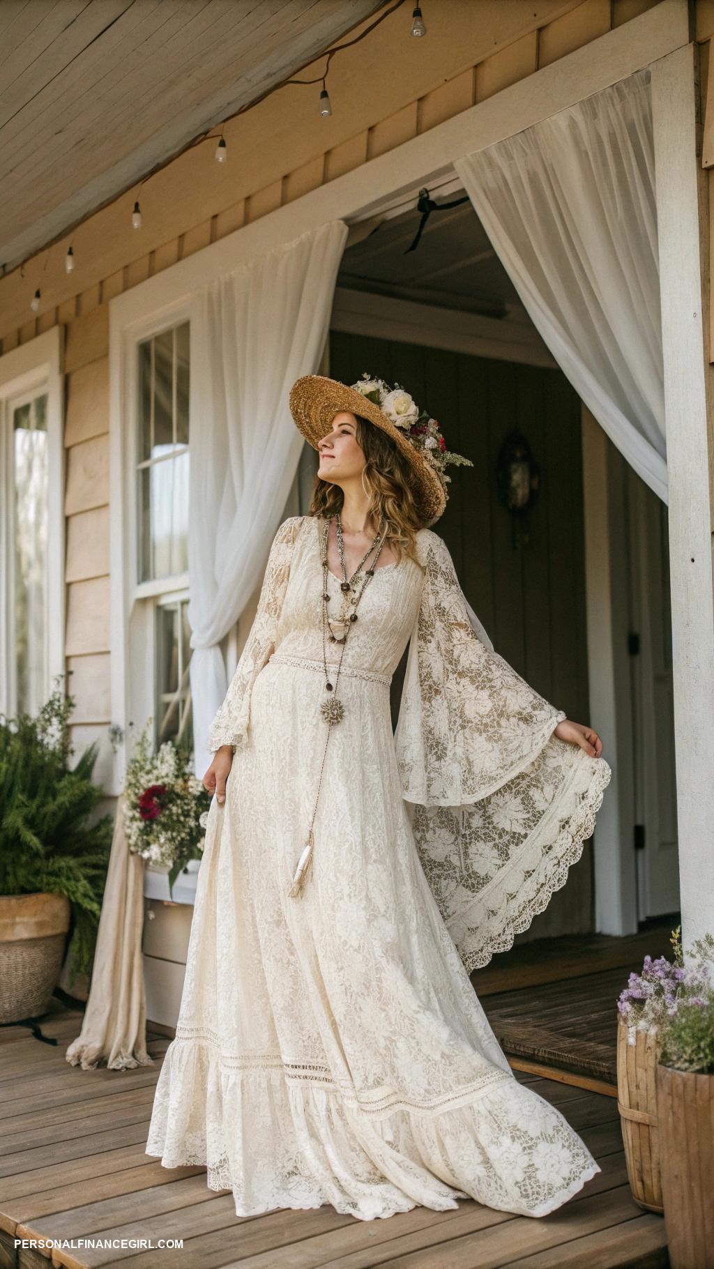 cheap boho wedding ideas Opt for thrifted or second hand attire