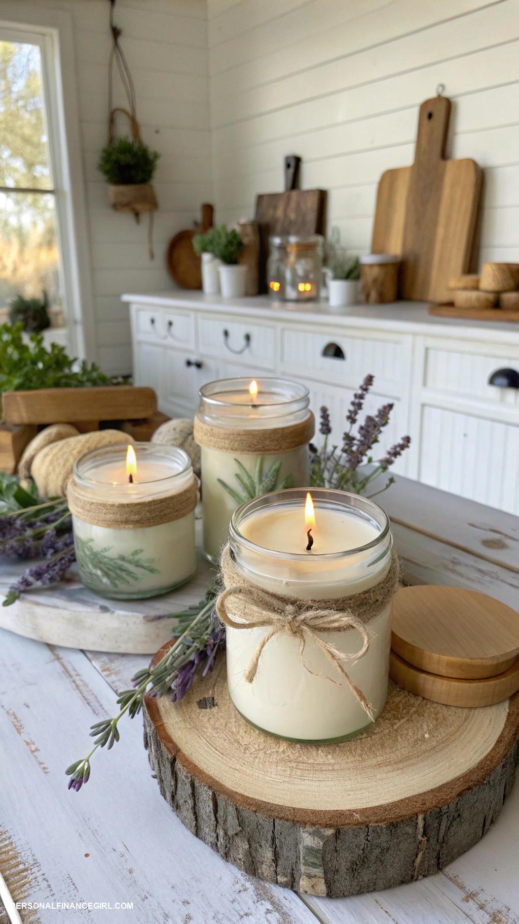 cheap diy gifts Handmade candles with essential oils