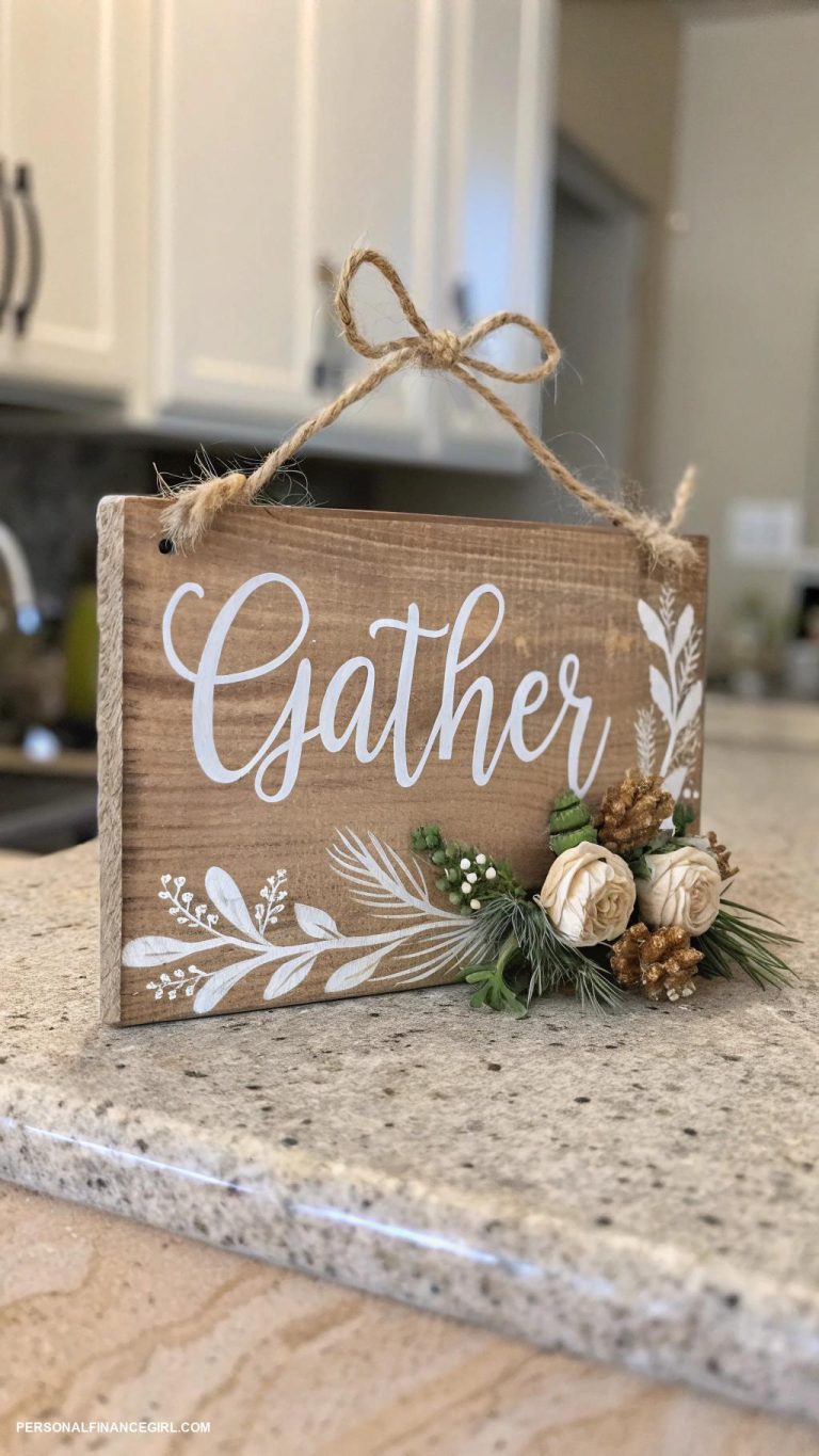 cheap farmhouse crafts Small wooden sign decorations