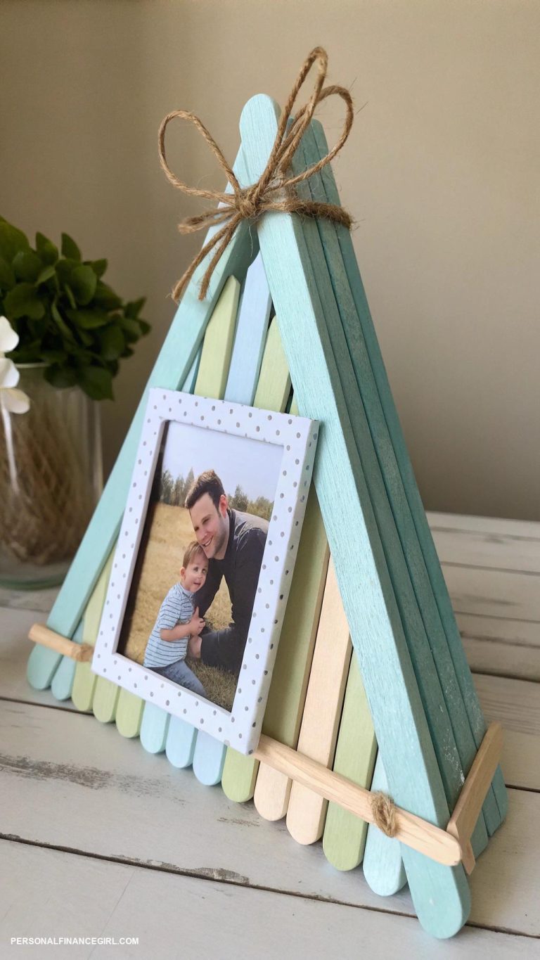 cheap fathers day crafts for kids Craft stick picture holder