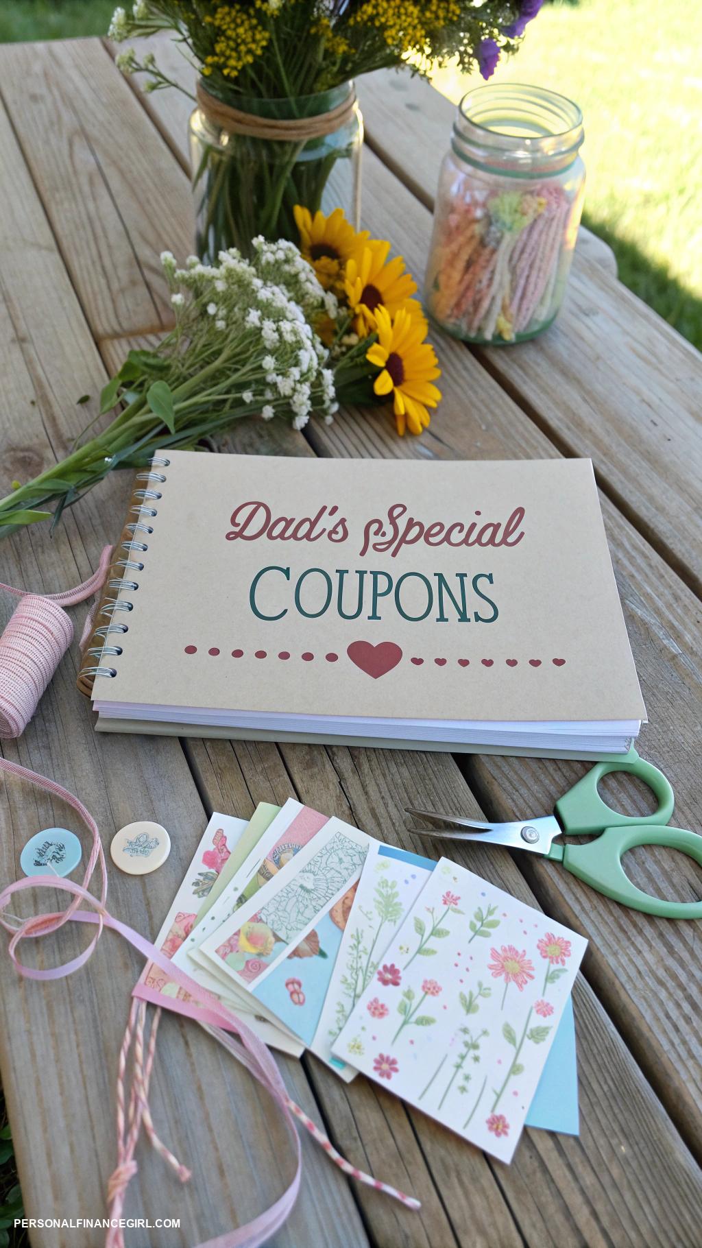 cheap fathers day crafts for kids DIY coupon book