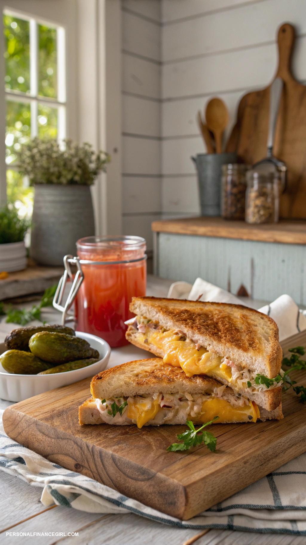 cheap meals for two Tuna melt sandwiches with cheese