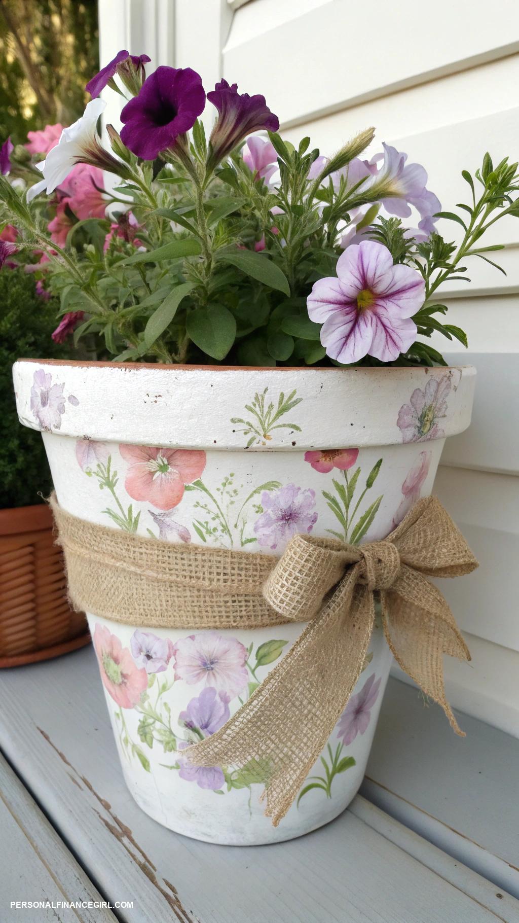 cheap mothers day crafts for kids Decorated flower pot with paint