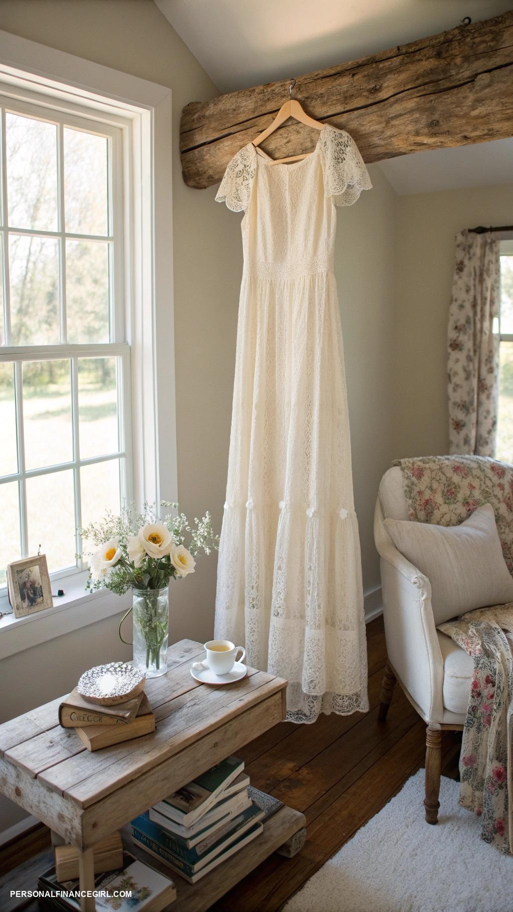 cheap western wedding ideas Choose a simple dress from thrift stores