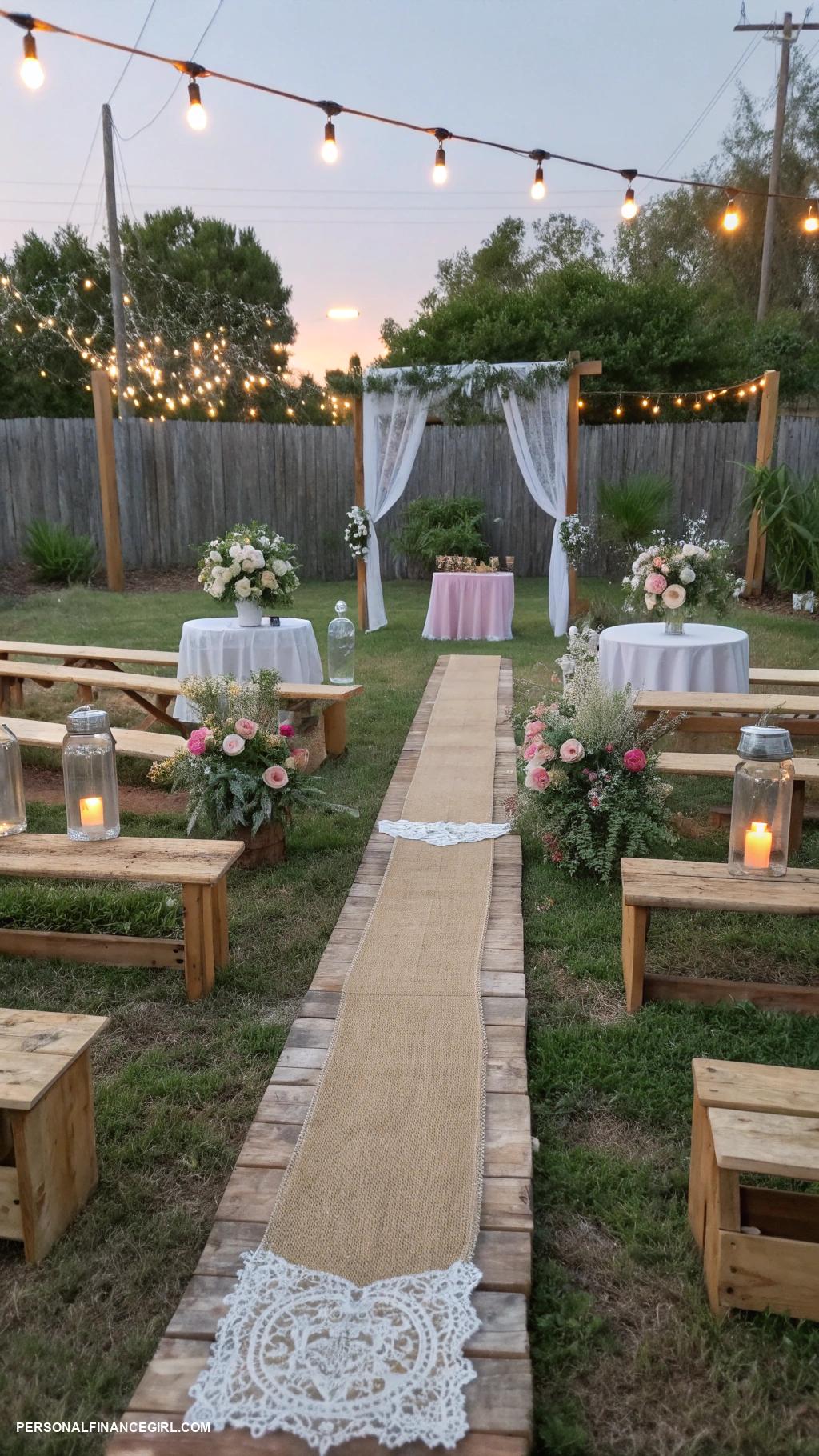 cheap western wedding ideas Host a backyard ceremony with DIY decor