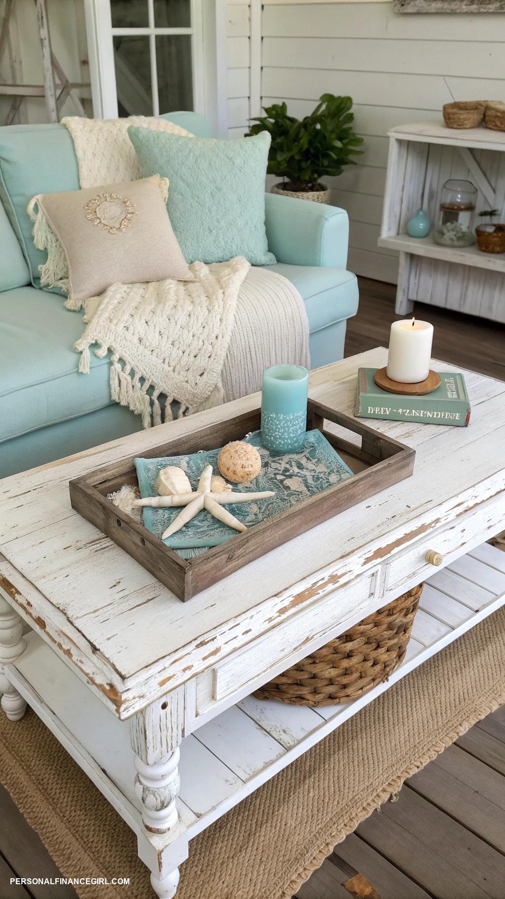 diy coastal home decor ideas Whitewashed furniture with coastal charm