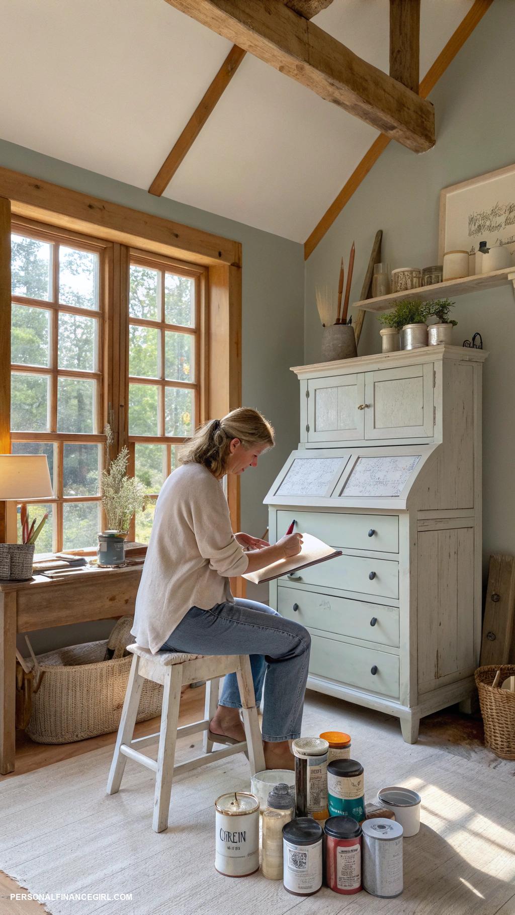 diy farmhouse decor ideas Paint old furniture in neutral colors