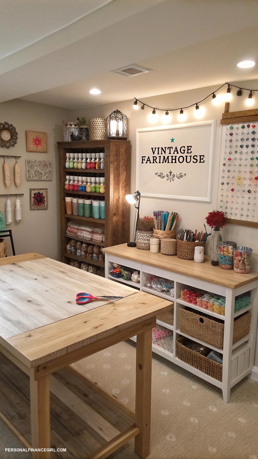 cheap unfinished basement ideas Build a simple craft or hobby area