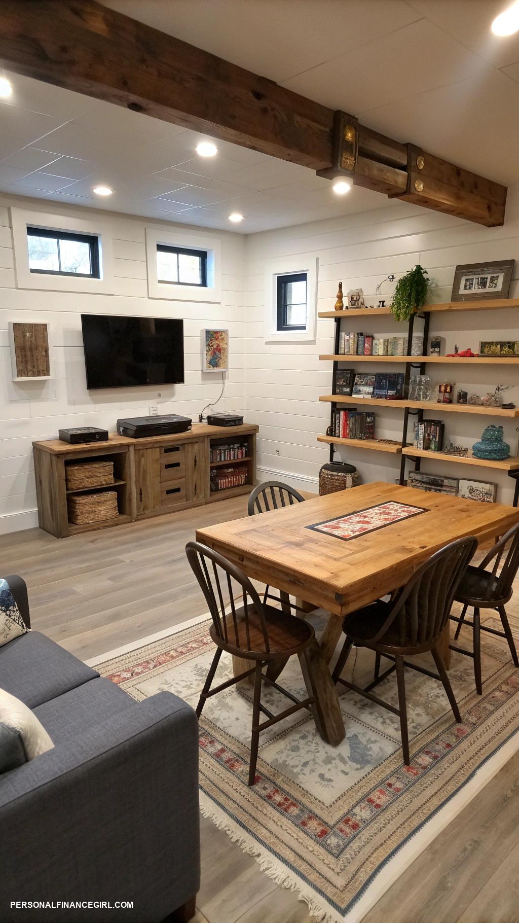 cheap unfinished basement ideas Make a functional gaming area