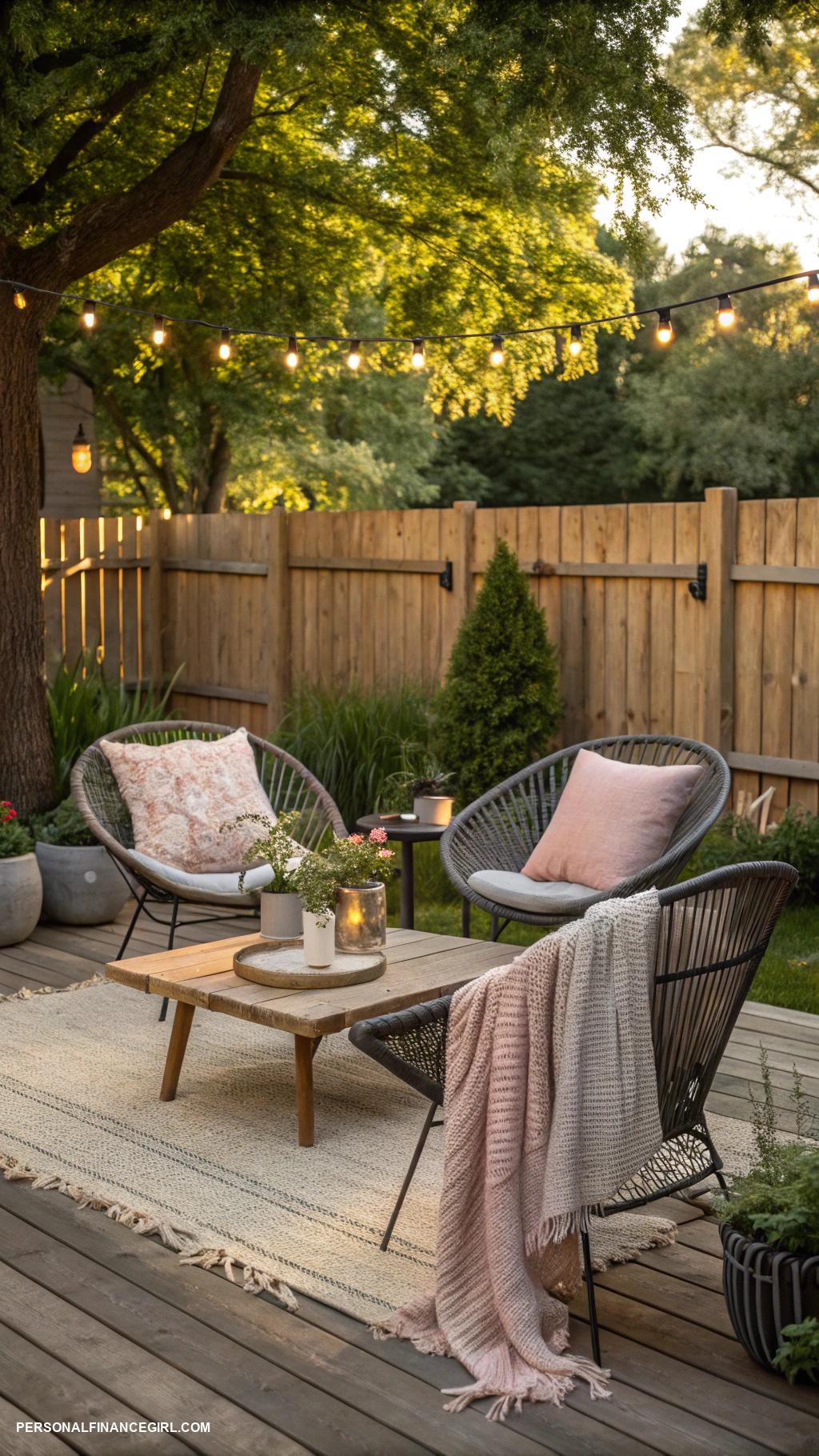 cheap updates for home Create outdoor seating with budget friendly chairs